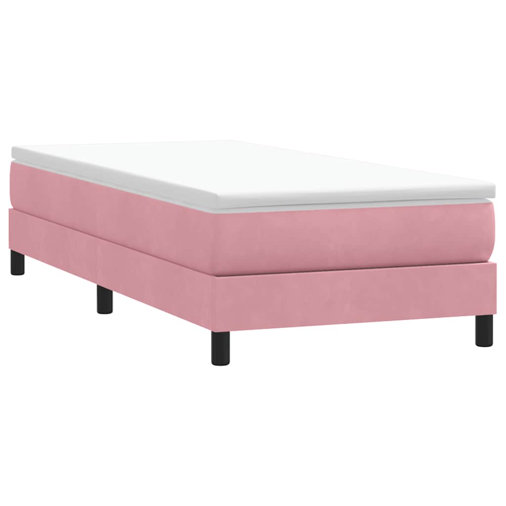 Giroletto a Molle con Materasso Rosa 90x210 cm Velluto | homemem39