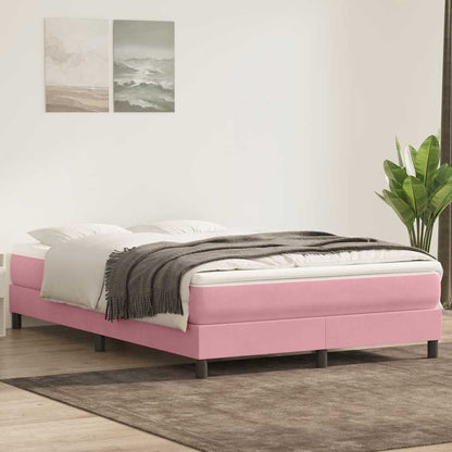 Giroletto a Molle con Materasso Rosa 140x210 cm in Velluto | homemem39