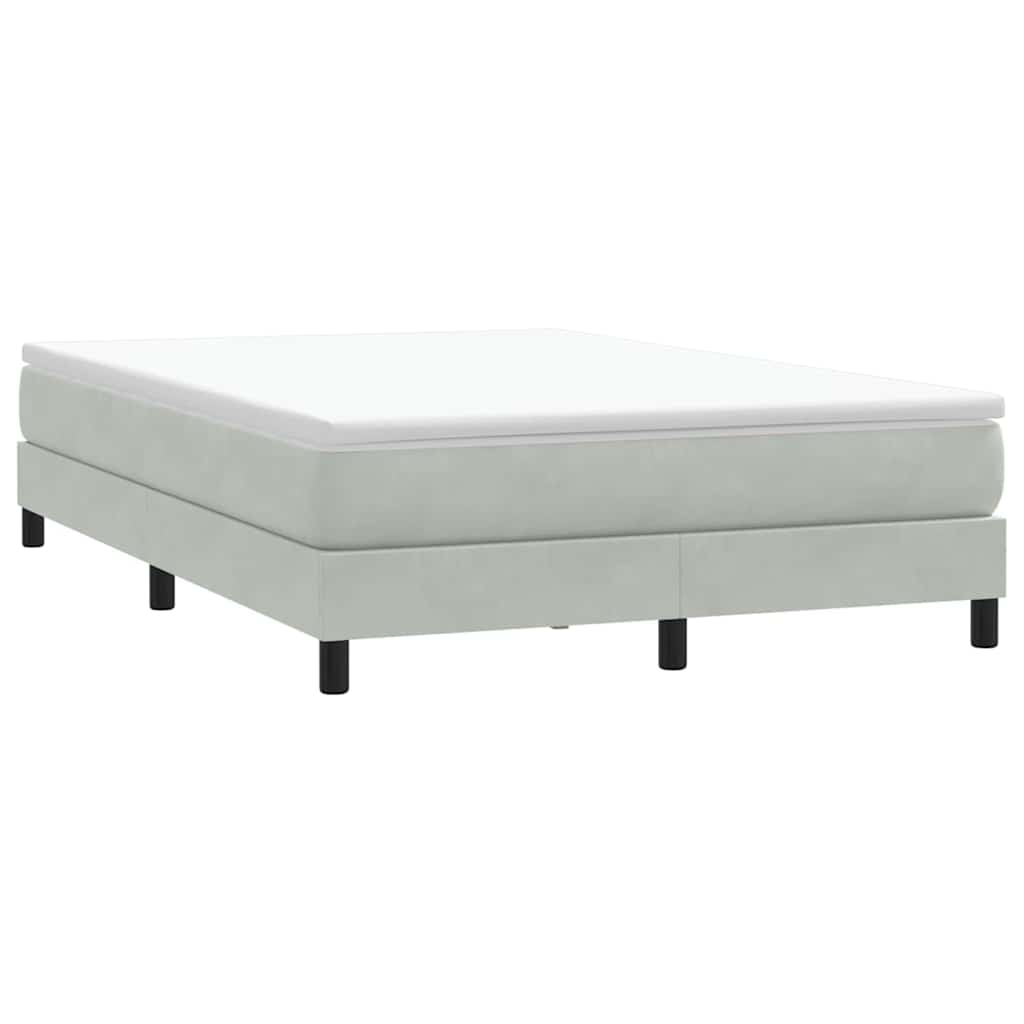 Giroletto a Molle con Materasso Grigio Chiaro 160x210cm Velluto | homemem39