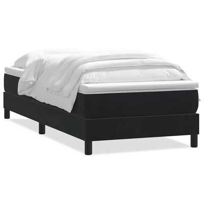 Giroletto a Molle con Materasso Nero 80x220 cm Velluto