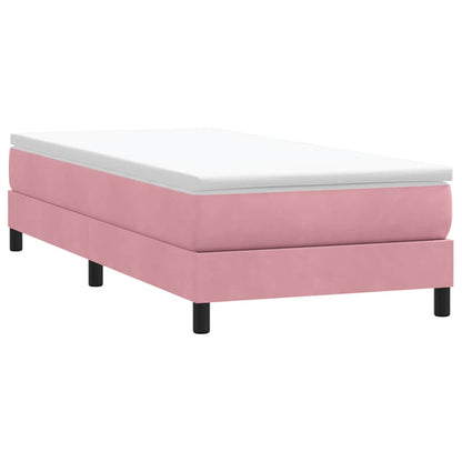Giroletto a Molle con Materasso Rosa 80x220 cm Velluto | homemem39