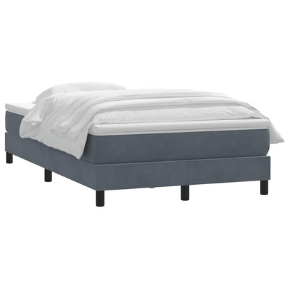 Giroletto a Molle con Materasso Grigio Scuro 120x220 cm Velluto | homemem39