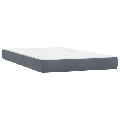 Giroletto a Molle con Materasso Grigio Scuro 120x220 cm Velluto | homemem39