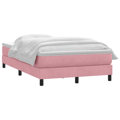 Giroletto a Molle con Materasso Rosa 120x220 cm in Velluto | homemem39