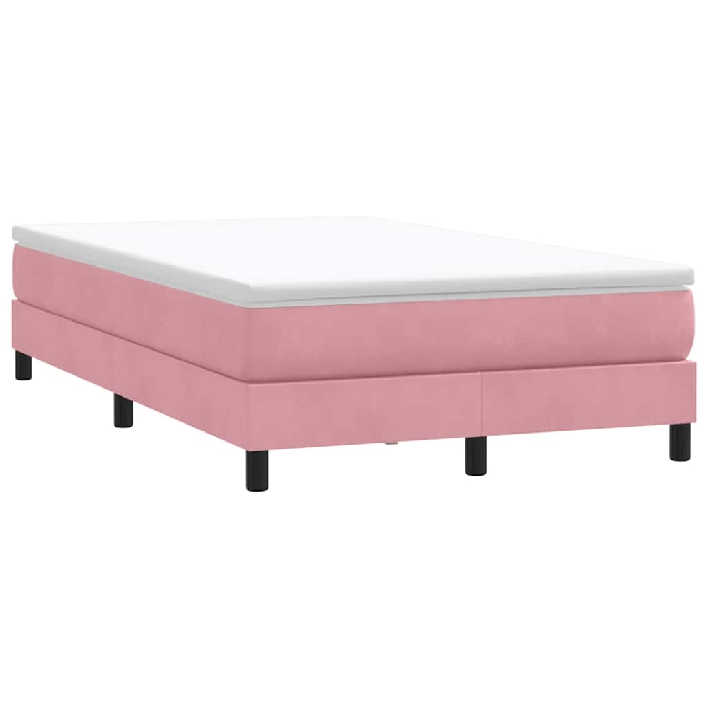 Giroletto a Molle con Materasso Rosa 120x220 cm in Velluto | homemem39