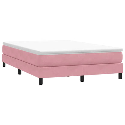 Giroletto a Molle con Materasso Rosa 140x220 cm in Velluto | homemem39