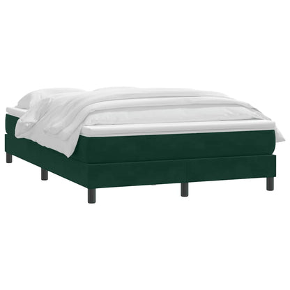 Giroletto a Molle con Materasso Verde Scuro 160x220 cm Velluto | homemem39