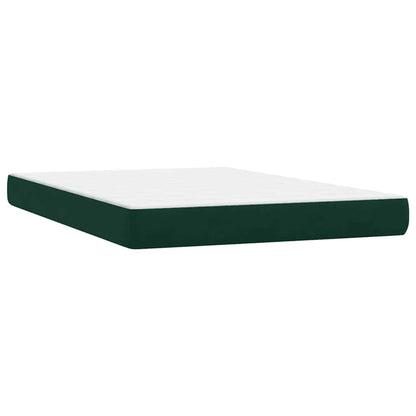 Giroletto a Molle con Materasso Verde Scuro 160x220 cm Velluto | homemem39