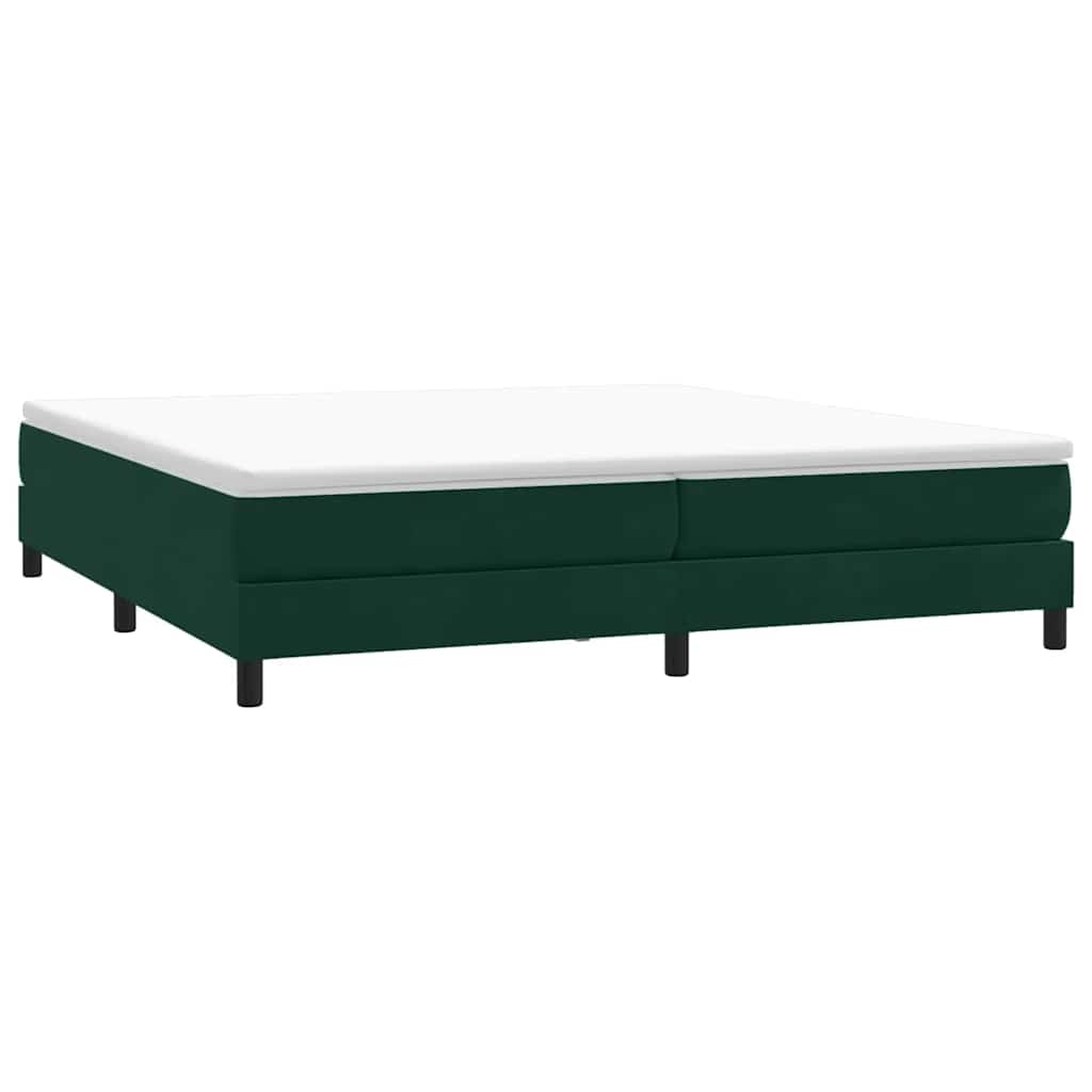 Giroletto a Molle con Materasso Verde Scuro 180x220 cm Velluto | homemem39