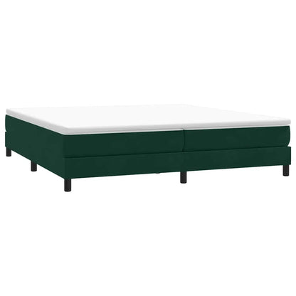 Giroletto a Molle con Materasso Verde Scuro 180x220 cm Velluto | homemem39