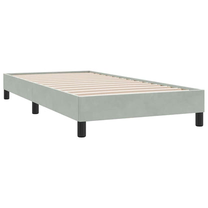 Giroletto a Molle con Materasso Grigio Chiaro 80x210 cm Velluto | homemem39