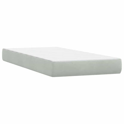 Giroletto a Molle con Materasso Grigio Chiaro 80x210 cm Velluto | homemem39