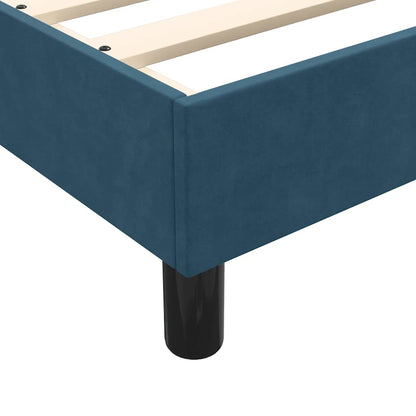 Giroletto a Molle con Materasso Blu Scuro 80x210 cm Velluto | homemem39
