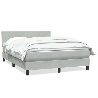 Giroletto a Molle con Materasso Grigio Chiaro 160x210cm Velluto | homemem39