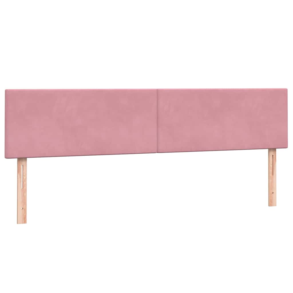 Giroletto a Molle con Materasso Rosa 180x210 cm in Velluto | homemem39