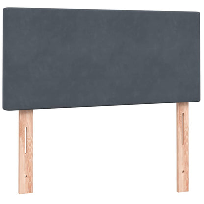 Giroletto a Molle con Materasso Grigio Scuro 80x220 cm Velluto | homemem39