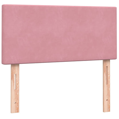 Giroletto a Molle con Materasso Rosa 80x220 cm Velluto | homemem39