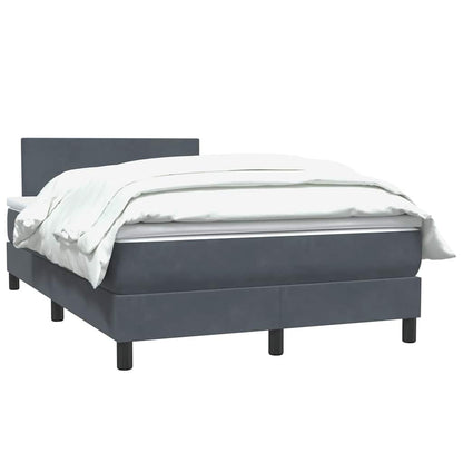 Giroletto a Molle con Materasso Grigio Scuro 120x220 cm Velluto | homemem39