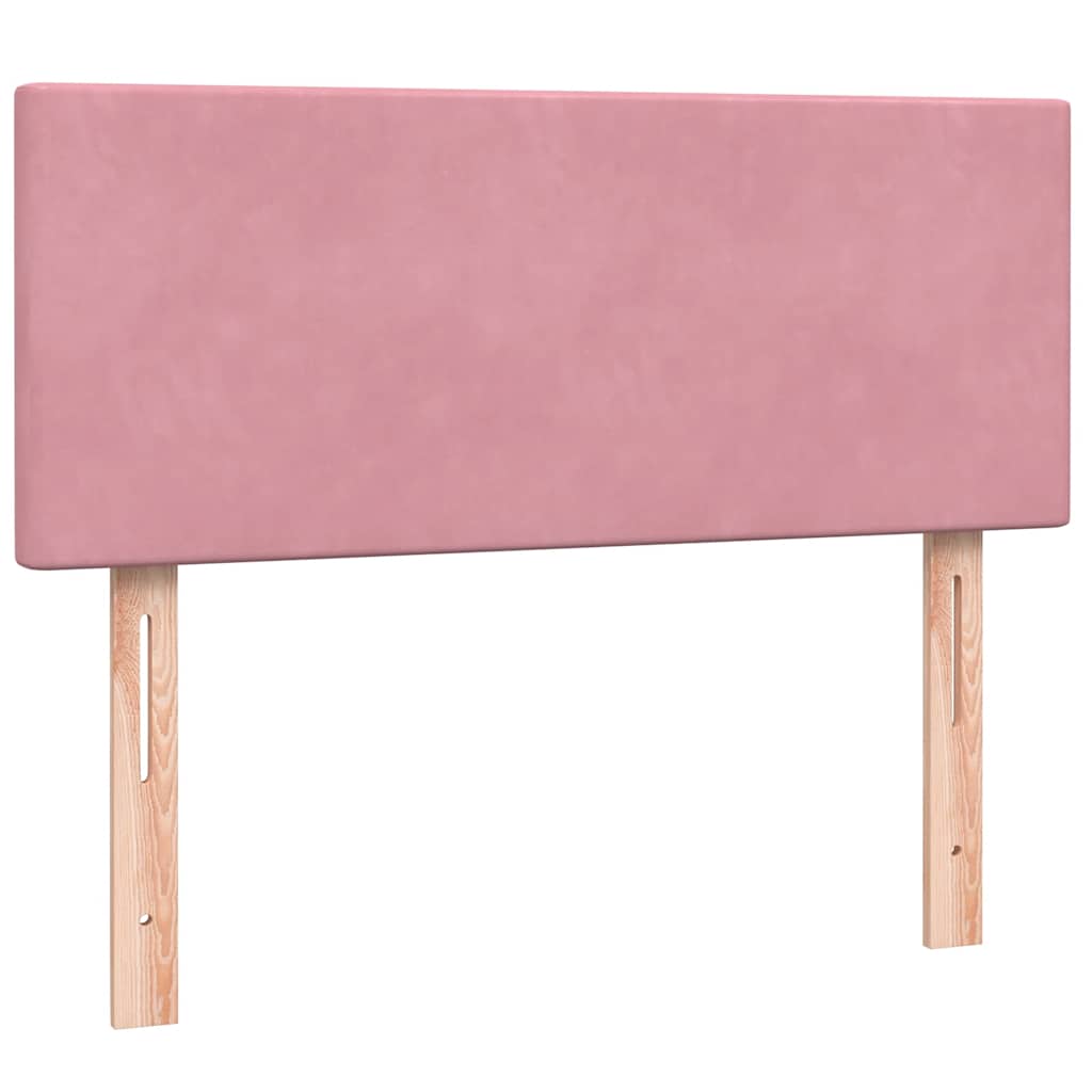 Giroletto a Molle con Materasso Rosa 120x220 cm in Velluto | homemem39