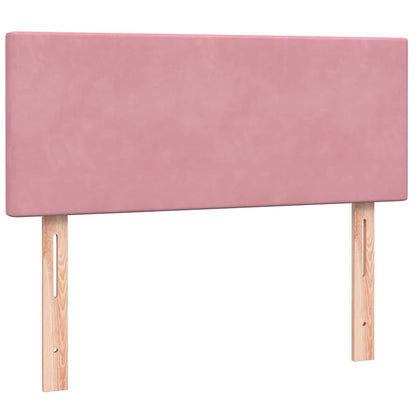 Giroletto a Molle con Materasso Rosa 120x220 cm in Velluto | homemem39