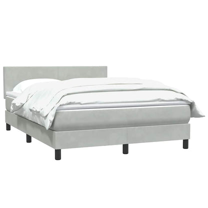 Giroletto a Molle con Materasso Grigio Chiaro 160x220cm Velluto | homemem39