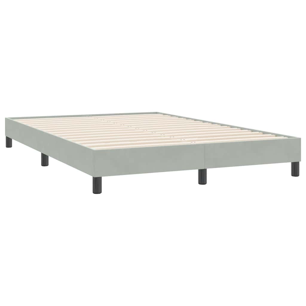 Giroletto a Molle con Materasso Grigio Chiaro 160x220cm Velluto | homemem39