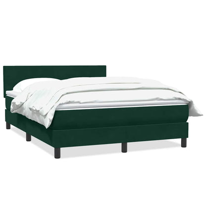 Giroletto a Molle con Materasso Verde Scuro 160x220 cm Velluto | homemem39