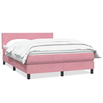 Giroletto a Molle con Materasso Rosa 160x220 cm in Velluto | homemem39
