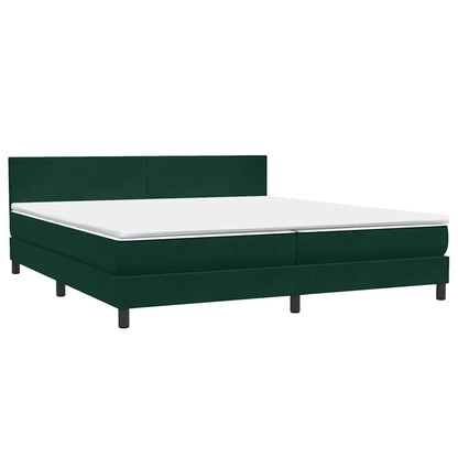 Giroletto a Molle con Materasso Verde Scuro 180x220 cm Velluto | homemem39