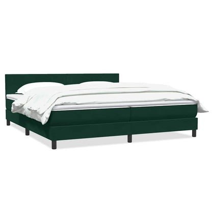 Giroletto a Molle con Materasso Verde Scuro 180x220 cm Velluto | homemem39