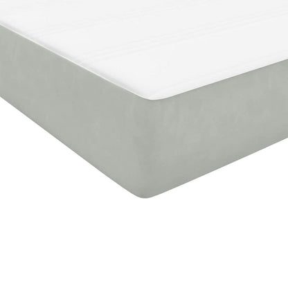 Giroletto a Molle con Materasso Grigio Chiaro 80x210 cm Velluto | homemem39
