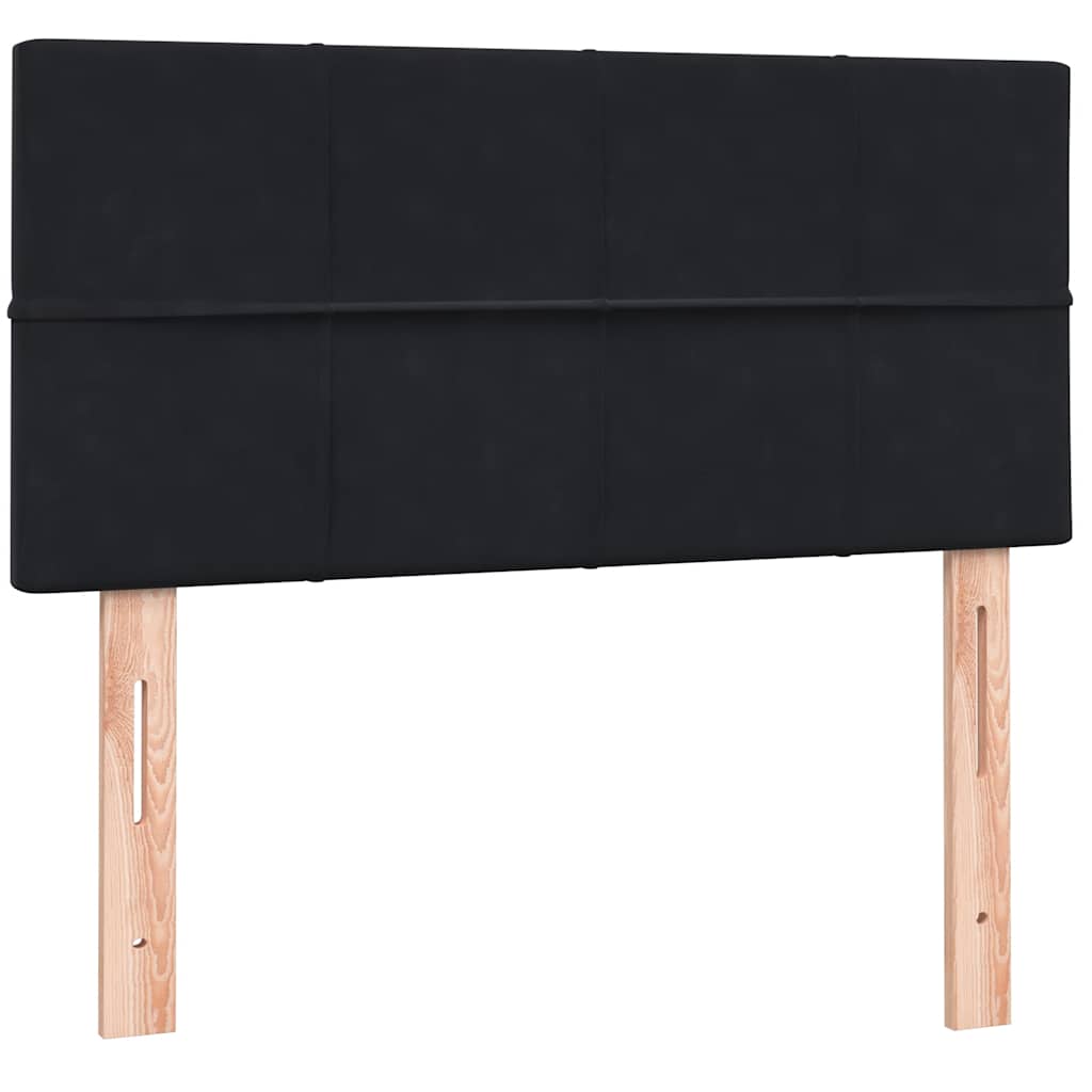 Giroletto a Molle con Materasso Nero 90x210 cm in Velluto | homemem39