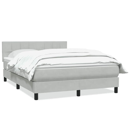 Giroletto a Molle con Materasso Grigio Chiaro 160x210cm Velluto | homemem39