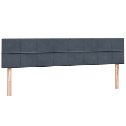 Giroletto a Molle con Materasso Grigio Scuro 180x210 cm Velluto | homemem39