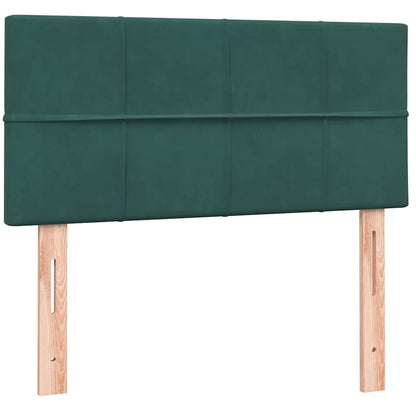 Giroletto a Molle con Materasso Verde Scuro 80x220 cm Velluto - homemem39