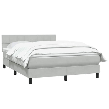 Giroletto a Molle con Materasso Grigio Chiaro 160x220cm Velluto | homemem39