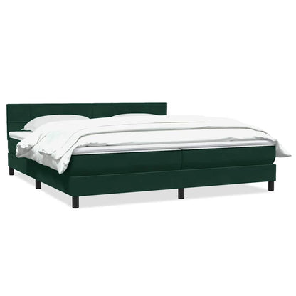 Giroletto a Molle con Materasso Verde Scuro 180x220 cm Velluto | homemem39