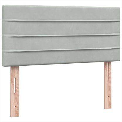 Giroletto a Molle con Materasso Grigio Chiaro 80x210 cm Velluto | homemem39