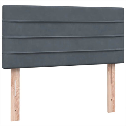 Giroletto a Molle con Materasso Grigio Scuro 80x210 cm Velluto | homemem39