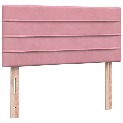 Giroletto a Molle con Materasso Rosa 90x210 cm Velluto | homemem39