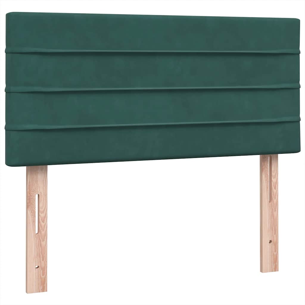 Giroletto a Molle con Materasso Verde Scuro 80x220 cm Velluto - homemem39