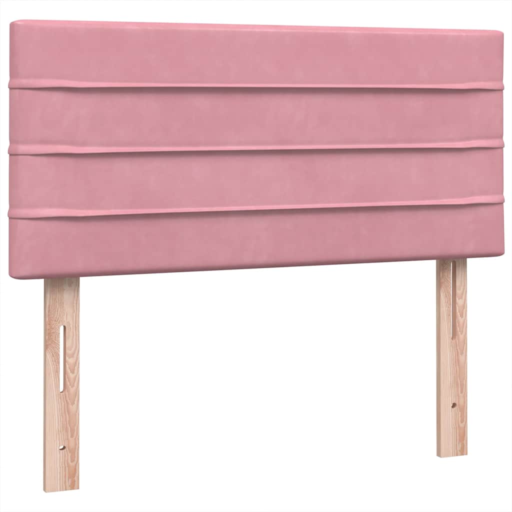 Giroletto a Molle con Materasso Rosa 80x220 cm Velluto | homemem39