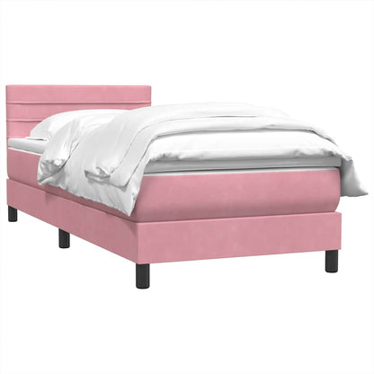 Giroletto a Molle con Materasso Rosa 90x220 cm Velluto | homemem39
