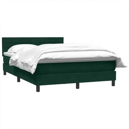 Giroletto a Molle con Materasso Verde Scuro 160x220 cm Velluto | homemem39
