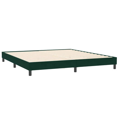Giroletto a Molle con Materasso Verde Scuro 180x220 cm Velluto | homemem39