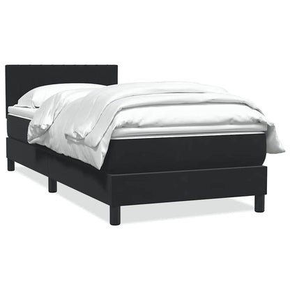 Giroletto a Molle con Materasso Nero 90x210 cm in Velluto | homemem39