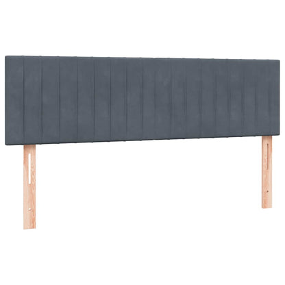 Giroletto a Molle con Materasso Grigio Scuro 160x210 cm Velluto | homemem39