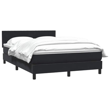 Giroletto a Molle con Materasso Nero 160x210 cm in Velluto