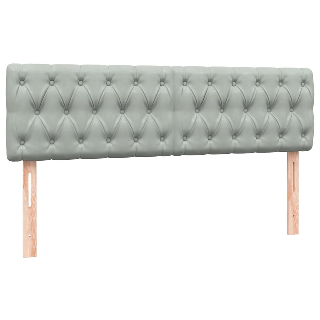 Giroletto a Molle con Materasso Grigio Chiaro 160x210cm Velluto | homemem39