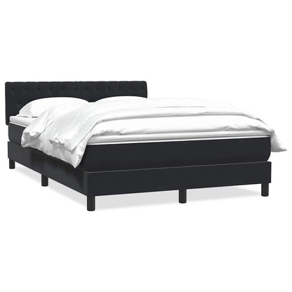 Giroletto a Molle con Materasso Nero 160x210 cm in Velluto | homemem39